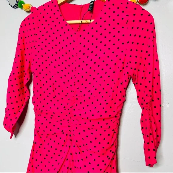 ZARA hot pink polka dot dress - Picture 5 of 14